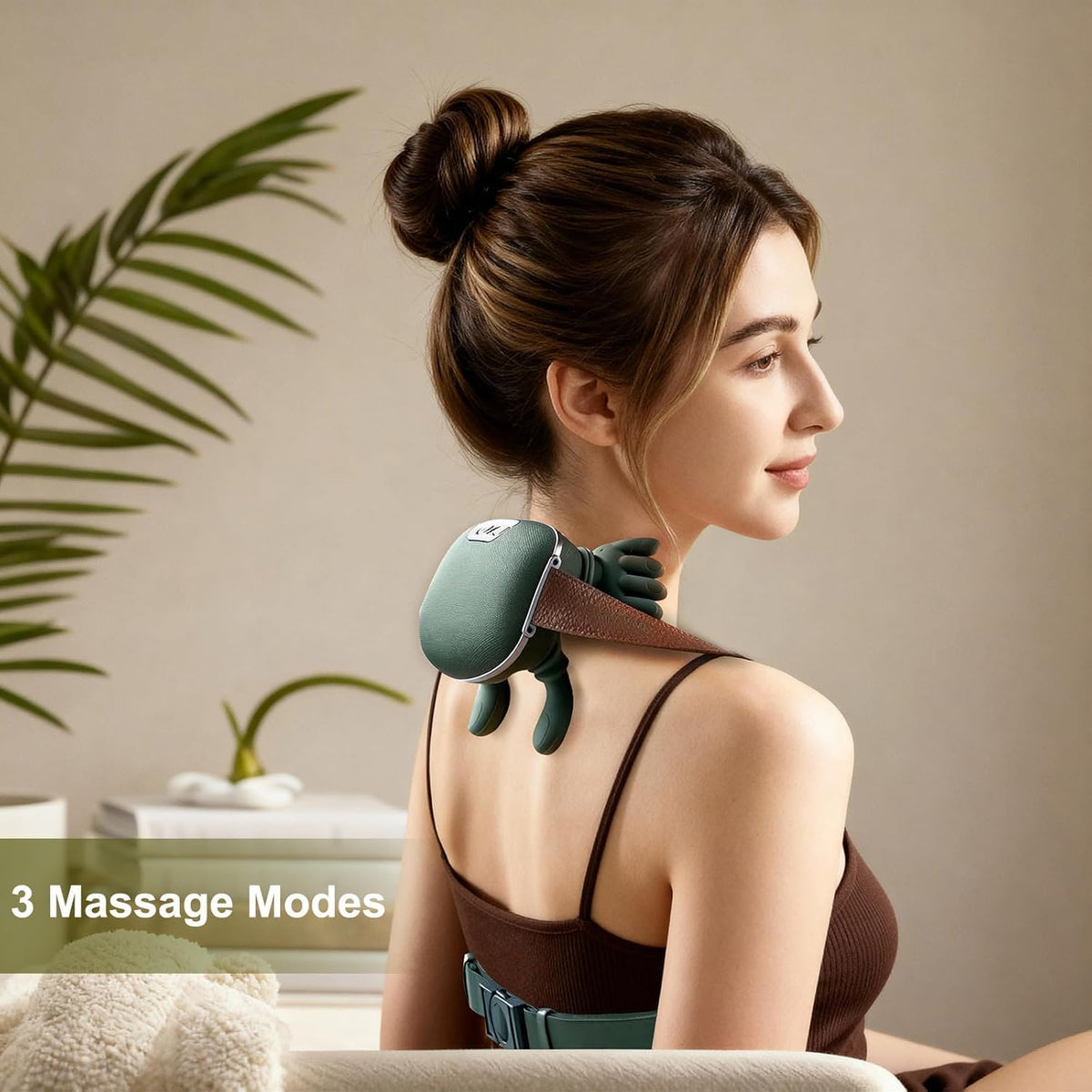 Neck Massager, Shiatsu Neck and Back Massager with Heat Neck Massager, Shiatsu Neck and Back Massager with Heat, 4D Kneading Simulated Human Hand Design Electric Deep Tissue Massage, Portable Body Massager for Shoulder, Pain Relief & Muscle Relax